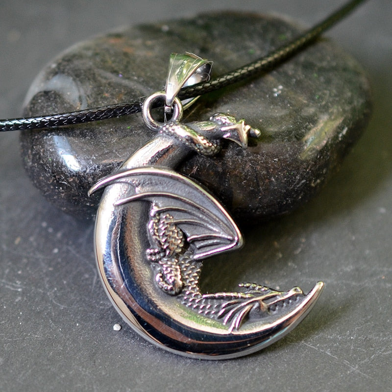 Dragon Hollywood X - Vintage Dragon Myth Pendant Necklace MEN WOMEN UNISEX Amulet Protection Jewelry - Great Gift - BEVERLY HILLS CALIFORNIA