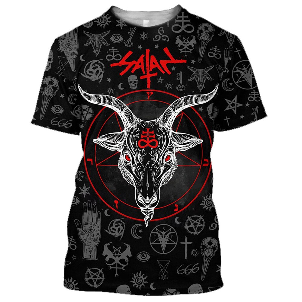 Dragon Hollywood X -,Reaper Skull Angel And Demon 3D Printed All Over Men's T-shirts Summer Fashion Harajuku Short Sleeve Shirts Unisex Tops Tee