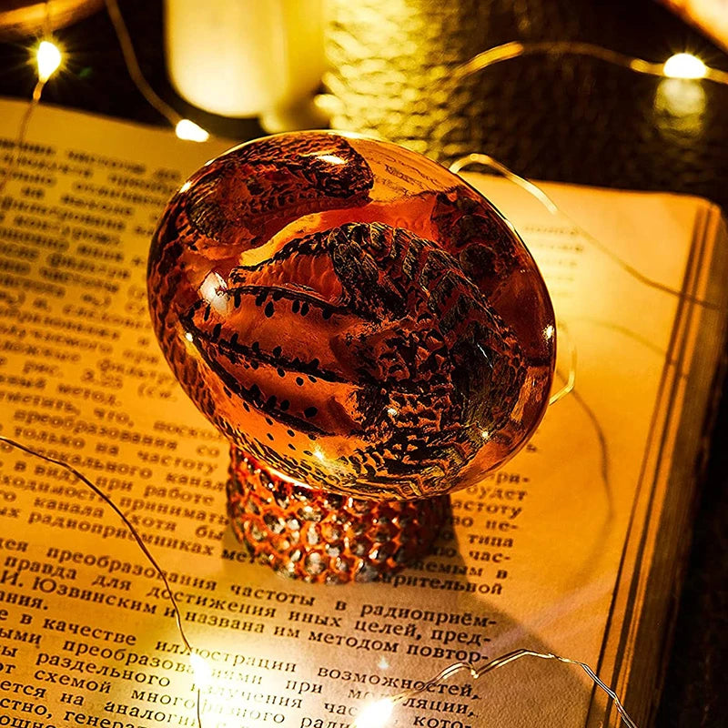 DRAGON HOLLYWOOD X - Lava Dragon Egg Resin Statue Ornamental Dinosaur Eggs Home Decor Collection Kid Gift Toy Sculpture Crystal Gemstone Souvenir