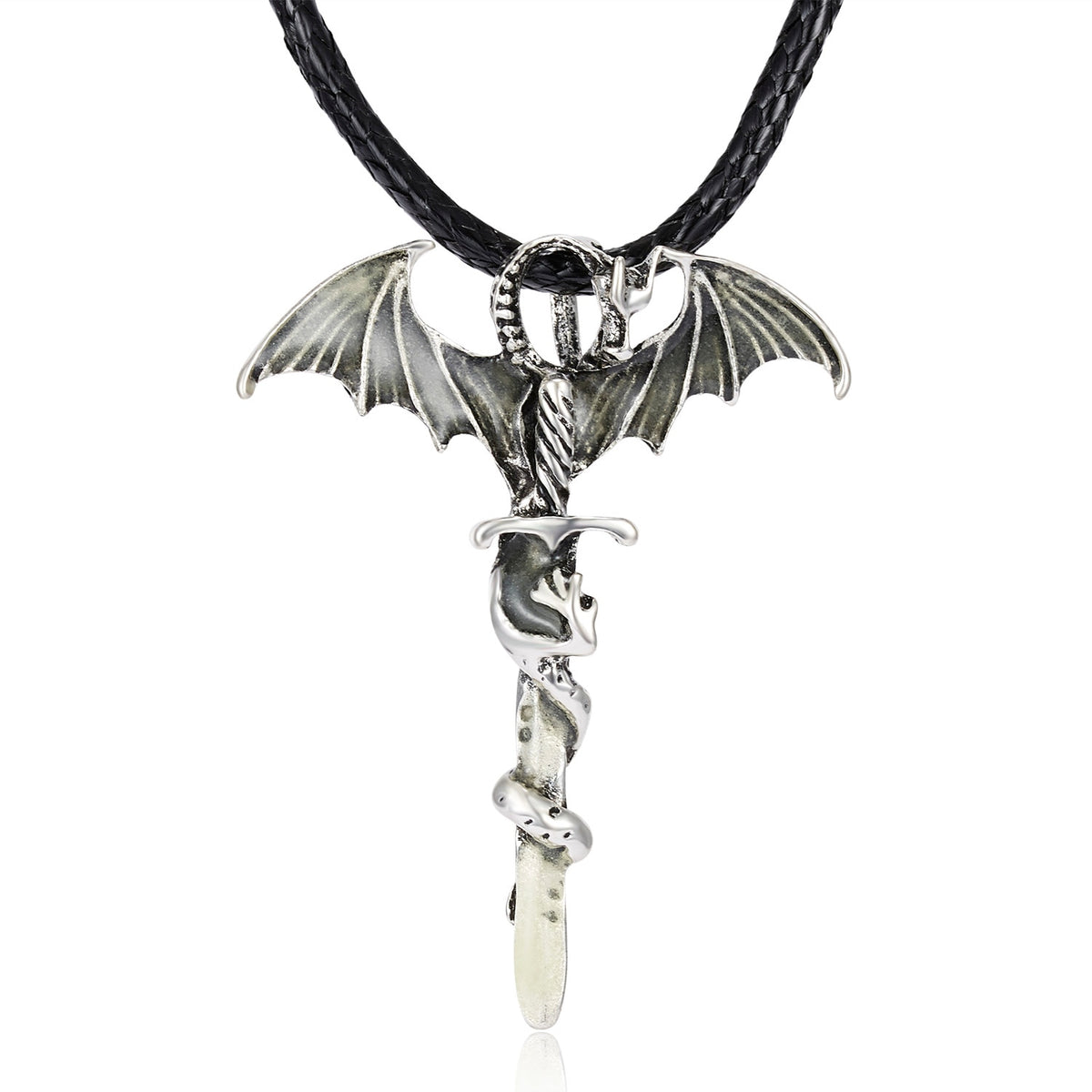 Dragon Hollywood X - Rinhoo Vintage Magic Steampunk Glowing Luminous Punk Dragon Pendants Necklaces Mens Jewelry Glow In the dark Pendant Necklace - BEVERLY HILLS, CALIFORNIA - USA
