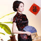 Dragon Hollywood X - Vintage Flower Women Chinese Traditional Satin Blouse Summer Sexy Shirt Novelty Dragon Clothing Tops Plus Size 3XL4XL WS009