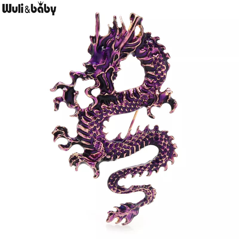 DRAGON HOLLYWOOD X - Enamel Flying Dragon Brooches For Women Unisex 4-color Pride Dragon Party Casual Brooch Pin Gifts - BEVERLY HILLS, CA