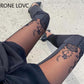 Dragon Hollywood X - Women UNISEX Casual High Waist Sheer Mesh Lace Embroidery Patch Skinny Pants Sexy Pencil Pants -BEVERLY HILLS - CALIFORNIA