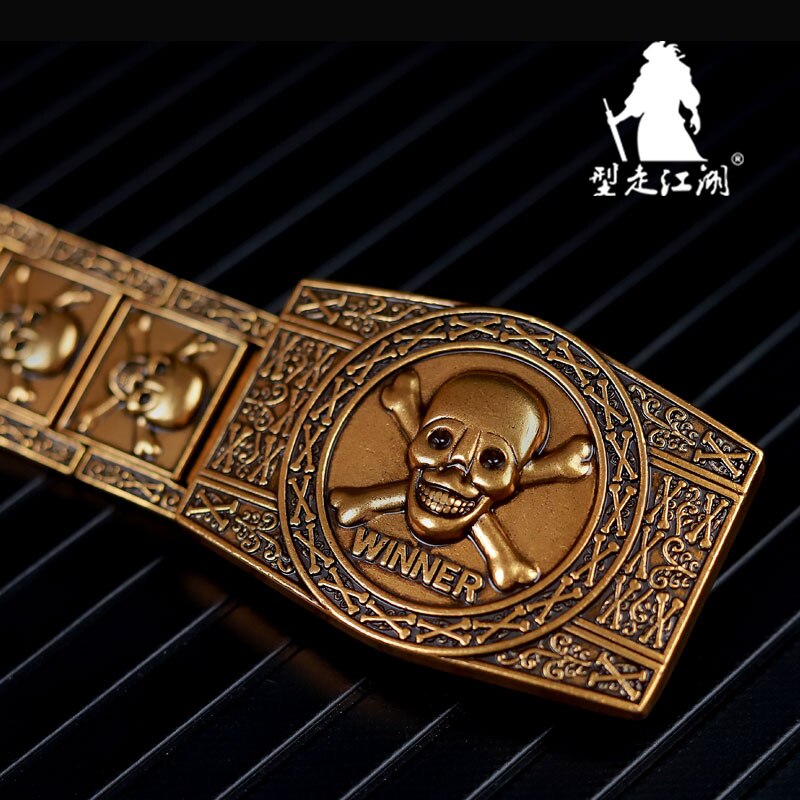 Dragon Hollywood X - UNISEX - Stainless steel Belt metal waistband Golden Skull Skeleton Buckle Self-defense high quality gold belt - BEVERLY HILLS CALIFORNIA