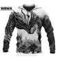 Dragon Hollywood X - UNISEX TATTOO Hoodies Fashion Dragons Lions Wolves Printing Loose Pullover New Pattern Hooded Sweatshirts Comfortable Leisure Jackets - BEVERLY HILLS CALIFORNIA