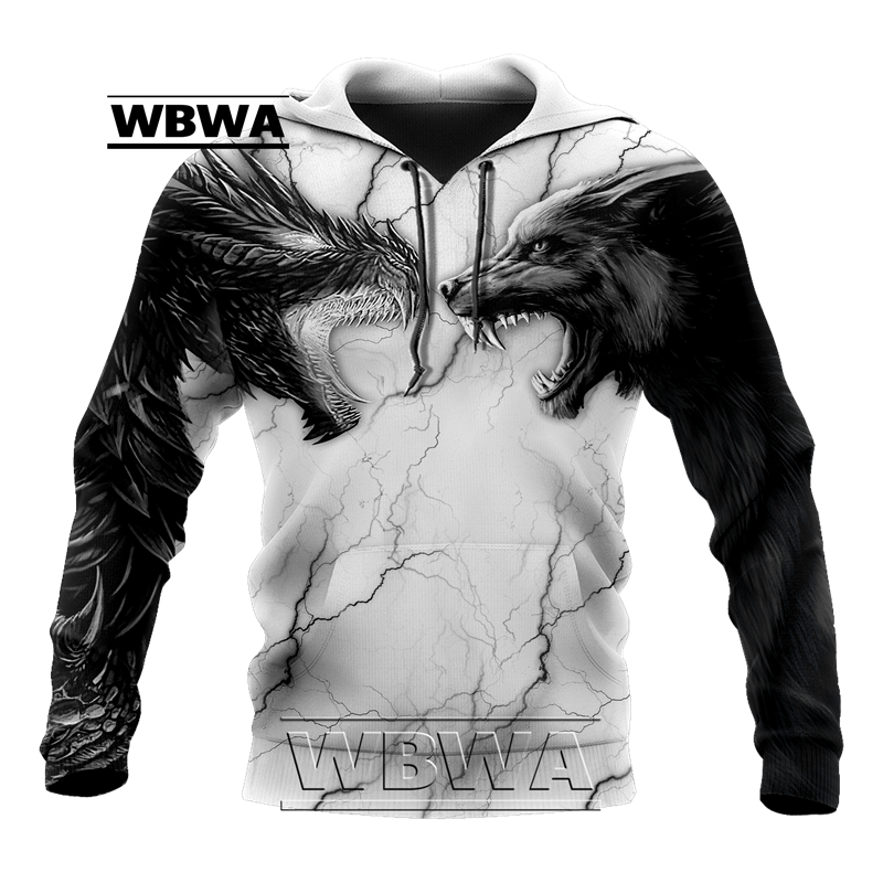 Dragon Hollywood X - Beautiful Fire Dragon 3D All Over Printed UNISEX Hoodie hoodies Sweatshirt Streetwear Casual Jacket Tracksuit - BEVERLY HILLS CALIFORNIA