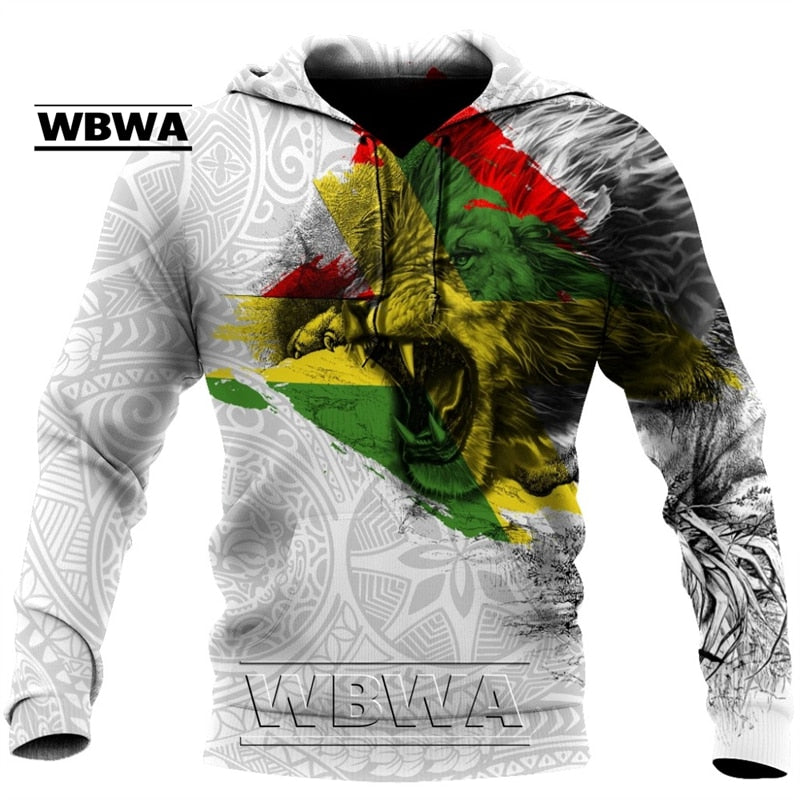 Dragon Hollywood X - UNISEX TATTOO Hoodies Fashion Dragons Lions Wolves Printing Loose Pullover New Pattern Hooded Sweatshirts Comfortable Leisure Jackets - BEVERLY HILLS CALIFORNIA
