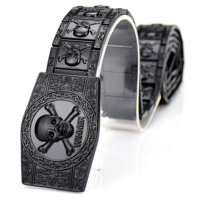 Dragon Hollywood X - UNISEX - Stainless steel Belt metal waistband Golden Skull Skeleton Buckle Self-defense high quality gold belt - BEVERLY HILLS CALIFORNIA