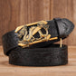 Dragon Hollywood X - Fashion Embossed Retro Male Female Unisex Belts Cowhide Genuine Leather Belt Dragon Pattern Automatic Buckle Strap - BEVERLY HILLS