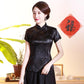 Dragon Hollywood X - Vintage Flower Women Chinese Traditional Satin Blouse Summer Sexy Shirt Novelty Dragon Clothing Tops Plus Size 3XL4XL WS009
