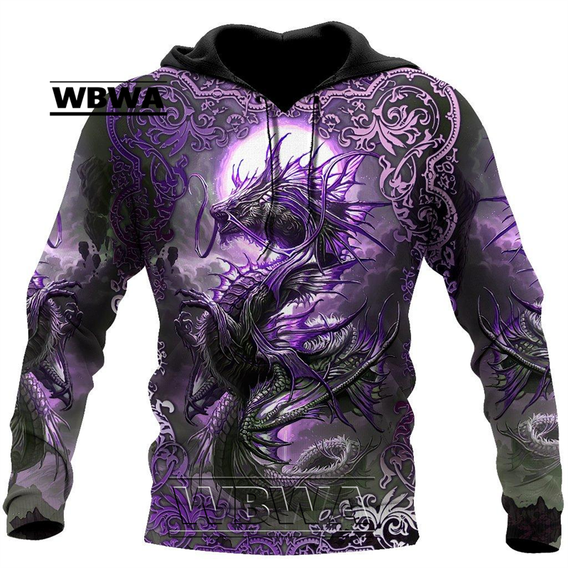 Dragon Hollywood X - Beautiful Fire Dragon 3D All Over Printed UNISEX Hoodie hoodies Sweatshirt Streetwear Casual Jacket Tracksuit - BEVERLY HILLS CALIFORNIA