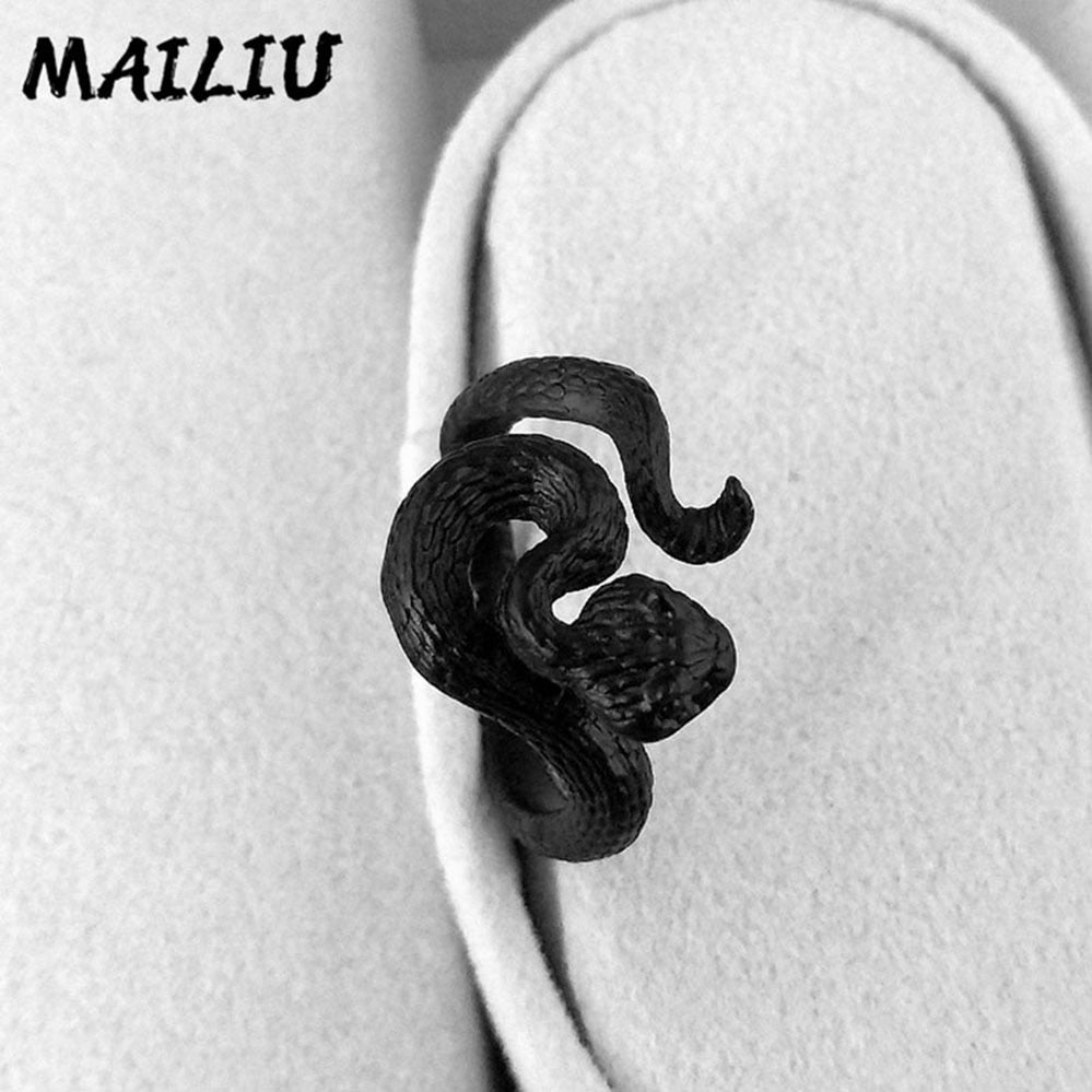 Dragon Hollywood X - Rattlesnake Ring Vintage Silver Plated Snake Ring Party Rings Women Men Ring Cool Jewelry - BEVERLY HILLS - CALIFORNIA