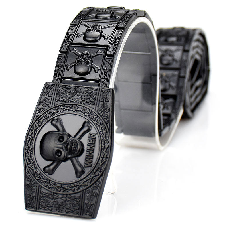 Dragon Hollywood X - UNISEX - Stainless steel Belt metal waistband Golden Skull Skeleton Buckle Self-defense high quality gold belt - BEVERLY HILLS CALIFORNIA
