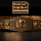 Dragon Hollywood X - UNISEX - Stainless steel Belt metal waistband Golden Skull Skeleton Buckle Self-defense high quality gold belt - BEVERLY HILLS CALIFORNIA
