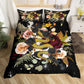 DRAGON HOLLYWOOD X - Duvet Cover Head of Dragon Ornate Effects on Backdrop Mythical Illustration for Women Men Kids Bedroom Decorations White Green BLUE - BEVERLY HILLS, CA