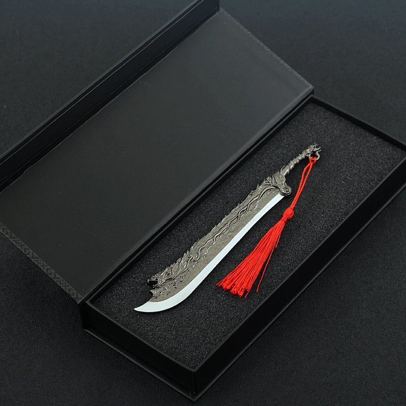 Dragon Hollywood X - 22cm Dragon Slaying Sabre Broadsword Machete Saber Metal Anime Game Peripheral Weapon Model Unisex - BEVERLY HILLS