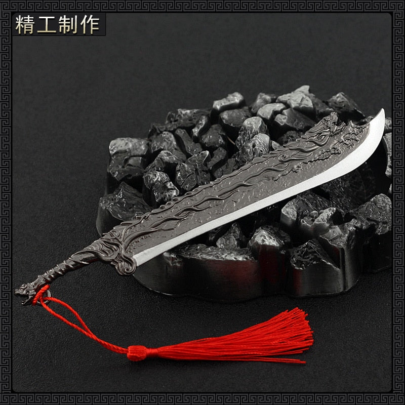 Dragon Hollywood X - 22cm Dragon Slaying Sabre Broadsword Machete Saber Metal Anime Game Peripheral Weapon Model Unisex - BEVERLY HILLS