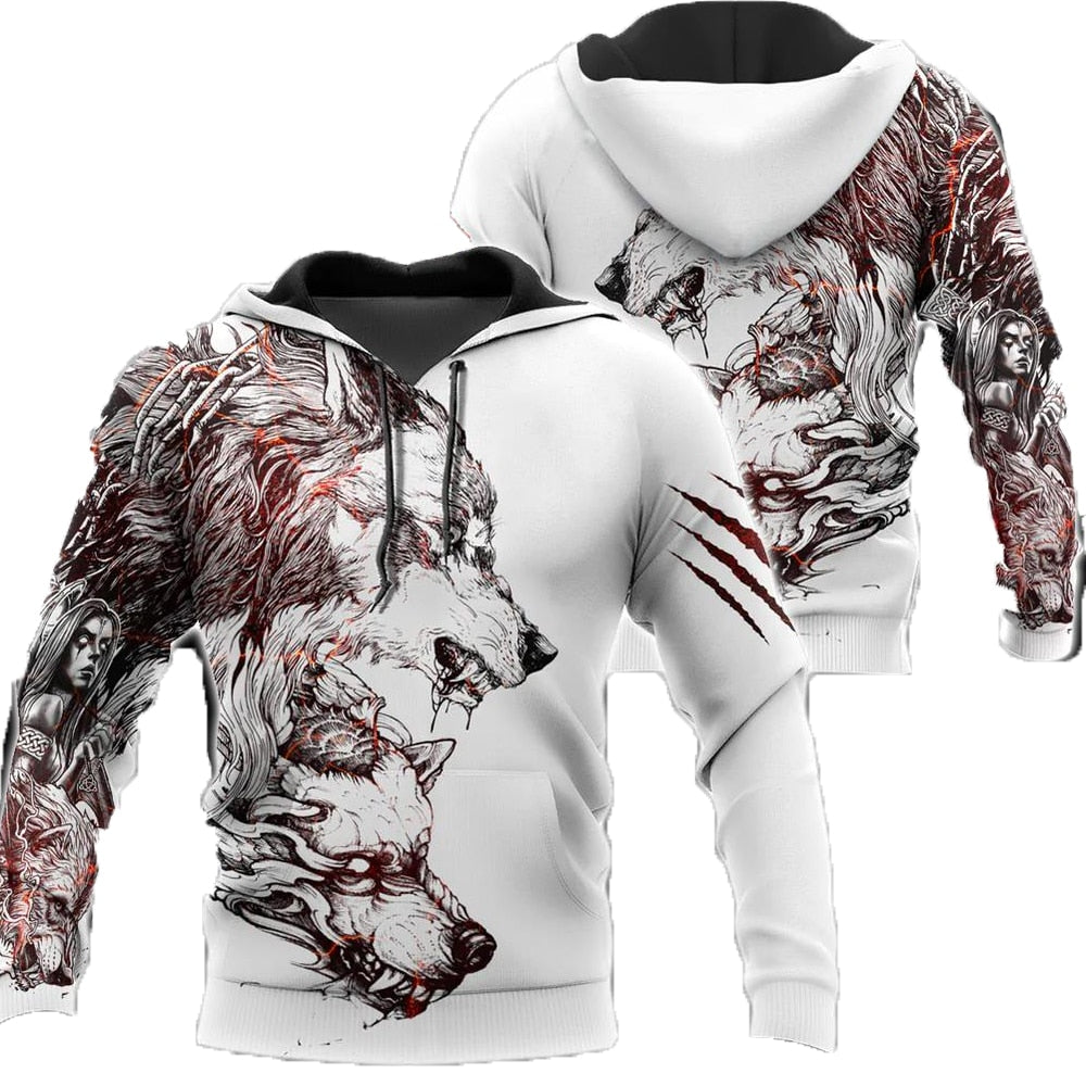 Dragon Hollywood X - Vintage Men & Womens Hoodies Fashion Dragons Lions Wolves Printing Loose Pullover New Pattern Hooded Sweatshirts Comfortable Leisure Jackets - BEVERLY HILLS CALIFORNIA-