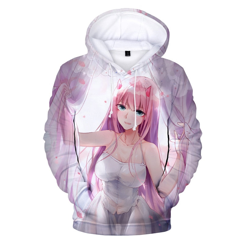 Dragon Hollywood X -  DARLING in the FRANXX 3D Hoodies Anime Zero Two Hoodie Sweatshirts Boys Girls Cute Clothes Men Women Streetwear Cool Pullover