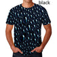 Dragon Hollywood X - Fashion Raindrop 3D Printing T Shirt Water drop Unisex Funny Short Sleeve Tee