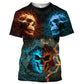 Dragon Hollywood X -,Reaper Skull Angel And Demon 3D Printed All Over Men's T-shirts Summer Fashion Harajuku Short Sleeve Shirts Unisex Tops Tee
