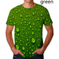 Dragon Hollywood X - Fashion Raindrop 3D Printing T Shirt Water drop Unisex Funny Short Sleeve Tee
