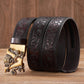 Dragon Hollywood X - Fashion Embossed Retro Male Female Unisex Belts Cowhide Genuine Leather Belt Dragon Pattern Automatic Buckle Strap - BEVERLY HILLS