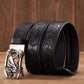 Dragon Hollywood X - Fashion Embossed Retro Male Female Unisex Belts Cowhide Genuine Leather Belt Dragon Pattern Automatic Buckle Strap - BEVERLY HILLS