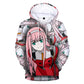 Dragon Hollywood X -  DARLING in the FRANXX 3D Hoodies Anime Zero Two Hoodie Sweatshirts Boys Girls Cute Clothes Men Women Streetwear Cool Pullover