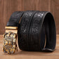 Dragon Hollywood X - Fashion Embossed Retro Male Female Unisex Belts Cowhide Genuine Leather Belt Dragon Pattern Automatic Buckle Strap - BEVERLY HILLS