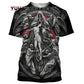 Dragon Hollywood X -,Reaper Skull Angel And Demon 3D Printed All Over Men's T-shirts Summer Fashion Harajuku Short Sleeve Shirts Unisex Tops Tee