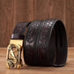 Dragon Hollywood X - Fashion Embossed Retro Male Female Unisex Belts Cowhide Genuine Leather Belt Dragon Pattern Automatic Buckle Strap - BEVERLY HILLS