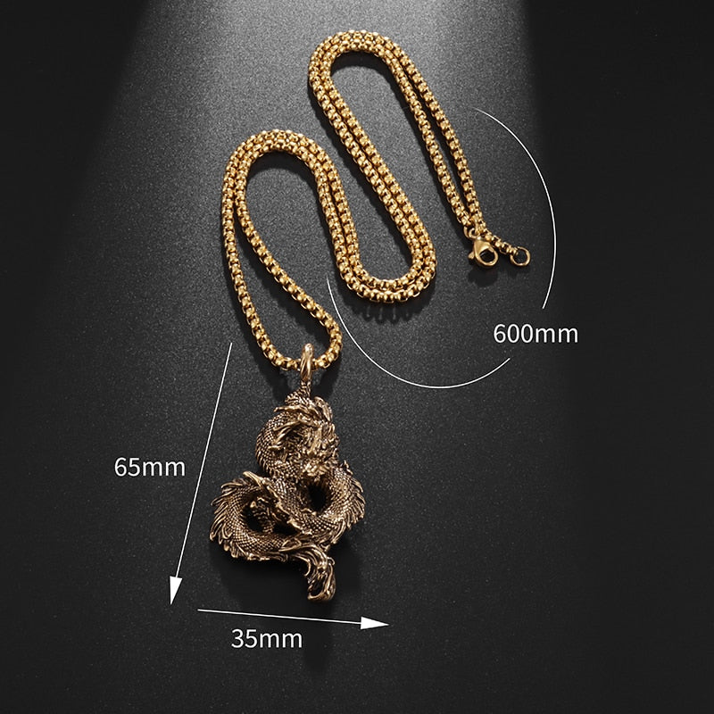 Dragon Hollywood X - Dragon Pendant Necklace for Men Women Fashion Necklace Party Jewelry Gift - BEVERLY HILLS - CALIFORNIA