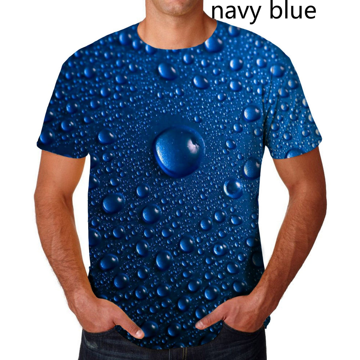 Dragon Hollywood X - Fashion Raindrop 3D Printing T Shirt Water drop Unisex Funny Short Sleeve Tee