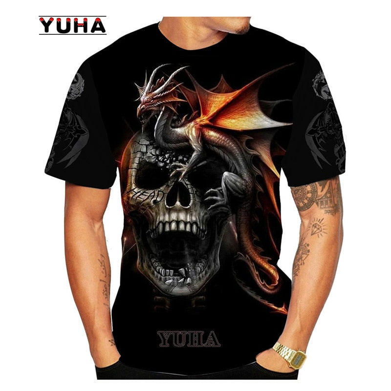 Dragon Hollywood X - Flying Dragon Art 3D Printed Mens and Womens Childrens T-shirt Summer Cool O Neck Short Sleeve Tee Tops Plus Size Hip Hop Streetwear Hipster T Shirt