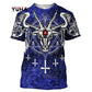Dragon Hollywood X -,Reaper Skull Angel And Demon 3D Printed All Over Men's T-shirts Summer Fashion Harajuku Short Sleeve Shirts Unisex Tops Tee