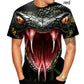 Dragon Hollywood X - Horror Eerie Snake 3D Printing Men Women Children Domineering T-shirt Fashion Novelty Short Sleeve Unisex Fun Snakeskin Cobra Tops