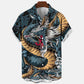 Dragon Hollywood X - 2023 3d Myth Retro Animal Men's Hawaiian Shirts Lapel Mens Womens Children Shirt Summer Shirts Lionfish Dragon Print Short Sleeve Loose Eu Size