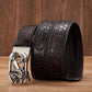 Dragon Hollywood X - Fashion Embossed Retro Male Female Unisex Belts Cowhide Genuine Leather Belt Dragon Pattern Automatic Buckle Strap - BEVERLY HILLS