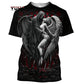 Dragon Hollywood X -,Reaper Skull Angel And Demon 3D Printed All Over Men's T-shirts Summer Fashion Harajuku Short Sleeve Shirts Unisex Tops Tee