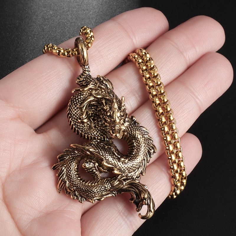 Dragon Hollywood X - Dragon Pendant Necklace for Men Women Fashion Necklace Party Jewelry Gift - BEVERLY HILLS - CALIFORNIA