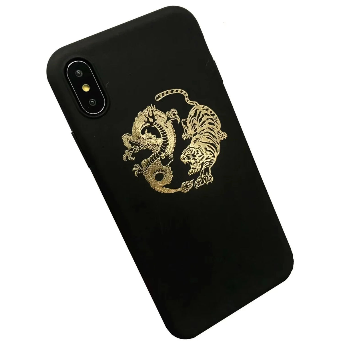 Dragon Hollywood X - Personality Dragon tiger figure Yin and Yang mobile phone computer decorative sticker eight diagrams Dragon fight metal stickers -BEVERLY HILLS, CA
