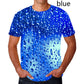 Dragon Hollywood X - Fashion Raindrop 3D Printing T Shirt Water drop Unisex Funny Short Sleeve Tee