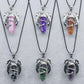 DRAGON HOLLYWOOD X - Fashion Dragon Shape Pendant Natural Stone Necklace Hexagonal Crystal Jewelry Accessories Reiki Healing Lapis Lazuli Amethyst - BEVERLY HILLS, CA