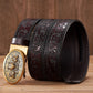 Dragon Hollywood X - Fashion Embossed Retro Male Female Unisex Belts Cowhide Genuine Leather Belt Dragon Pattern Automatic Buckle Strap - BEVERLY HILLS