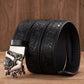 Dragon Hollywood X - Fashion Embossed Retro Male Female Unisex Belts Cowhide Genuine Leather Belt Dragon Pattern Automatic Buckle Strap - BEVERLY HILLS