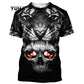 Dragon Hollywood X -,Reaper Skull Angel And Demon 3D Printed All Over Men's T-shirts Summer Fashion Harajuku Short Sleeve Shirts Unisex Tops Tee