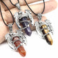 DRAGON HOLLYWOOD X - Fashion Dragon Shape Pendant Natural Stone Necklace Hexagonal Crystal Jewelry Accessories Reiki Healing Lapis Lazuli Amethyst - BEVERLY HILLS, CA