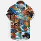 Dragon Hollywood X - 2023 3d Myth Retro Animal Men's Hawaiian Shirts Lapel Mens Womens Children Shirt Summer Shirts Lionfish Dragon Print Short Sleeve Loose Eu Size