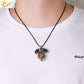 Dragon Hollywood X - Vintage Dragon Necklace - A Natural Stone Crystal Pendant Necklace for Women and Men Amethysts Pink Quartz Tiger Eye Jewelry - BEVERLY HILLS CALIFORNIA